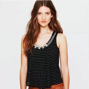 Free People Aztec Louie Split back beaded tank